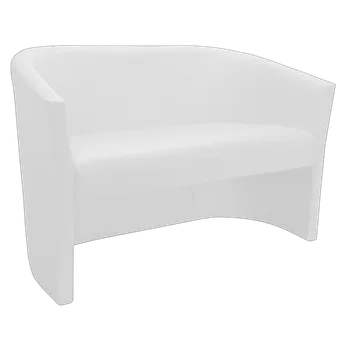 Pohovka Dvojsed ecokůže bílá CLUB