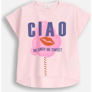 Pánské oblečení Tričko Coccodrillo růžová barva, HOLIDAY SPLASH GIRL JUNIOR WC5143201HGJ 30X, vel. 164