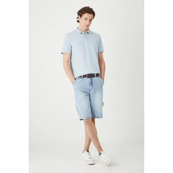 Bavlněné polo tričko Medicine pánské, modrá barva RS25.POMC02 95X, vel. S