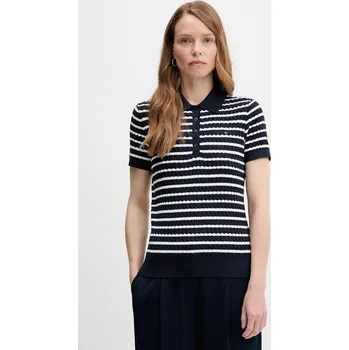 Dámský svetr Bavlněný svetr Tommy Hilfiger dámský, tmavomodrá barva, WW0WW41474 59X, vel. XL