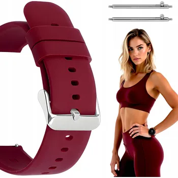 Řemínek na hodinky Univerzální červený řemínek Polax 20 mm