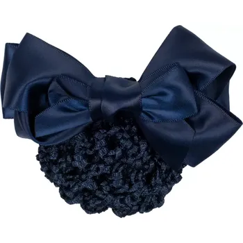 Síťka do vlasů s mašlí a sponou EQUESTRO, modrá