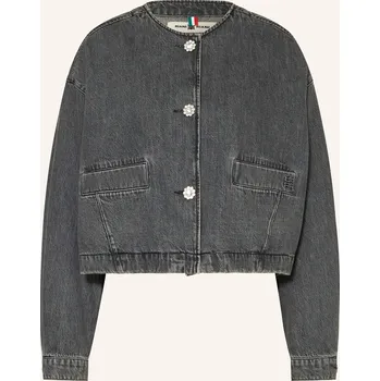 Dámský blejzr Riani Dámská Džínová Bunda S Ozdobnými Kamínky, tmavě šedá, 38