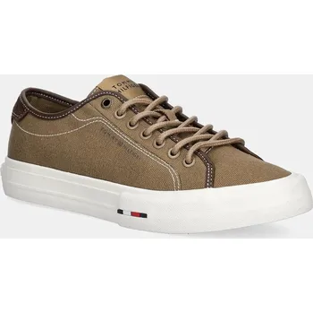 Pánská obuv Tenisky Tommy Hilfiger TH HI VULC STREET CANVAS FM0FM05515 hnědá 88X, EUR 42