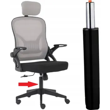 Zdvih 200 mm Černý Píst pro Otočné Kancelářské Židle Nosnost 110 kg