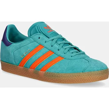 Chlapecké tenisky Dětské kožené tenisky adidas Originals GAZELLE JR5943 zelená 76X, EUR 35.5