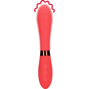Vibrátor Shots Loveline Silicone Smooth Vibrator Salsa, silikonový 19,7 x 3,4 cm