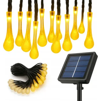 Venkovní osvětlení SOLÁRNÍ GIRLANDA 5M ZAHRADNÍ SLZA KAPKY 20 LED SOLÁRNÍ SVĚTLA NA BALKON
