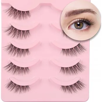 Umělé řasy X339-5F Umělé řasy poloviční 5 párů