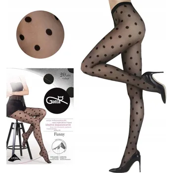 Dámské punčochy Hladké Punčocháče Gatta Punčocháče Funny 07 černé 20 DEN černá Nero velikost 3