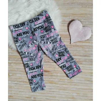 DÍVČÍ TŘÍČTVTEČNÍ LEGÍNY BAVLNĚNÉ Barva: Šedá, Velikost: 122