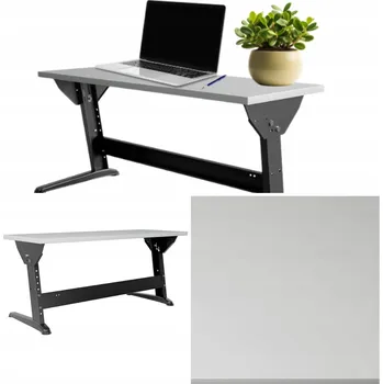 Psací stůl KESSLER PRO - STOLEK, LAVICE, PSACÍ STŮL, KSV-L2 ČERNÁ, DESKA POPEL