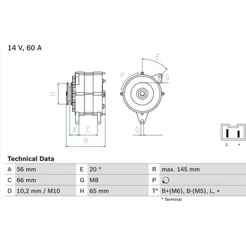 Alternátor Generátor BOSCH 0 986 037 321