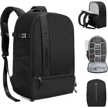 Ochrana fotoaparátu a videokamery K&F Concept fotobatoh černý KF13.044V11 (jednoduchý a velice prostorný foto batoh)