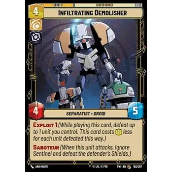 Karetní hra Infiltrating Demolisher 182/257 - Twilight of the Republic Typ karty: Foil