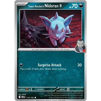 Sběratelská karetní hra Team Rocket's Nidoran 114/182 - Destined Rivals Typ karty: Non-Holo