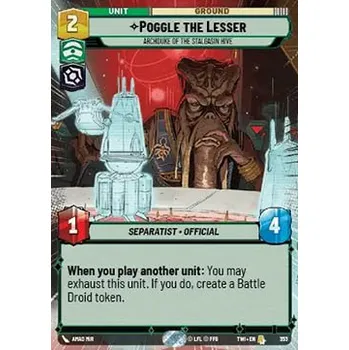 Sběratelská karetní hra Poggle the Lesser 353 - Twilight of the Republic: Extras Typ karty: Standard