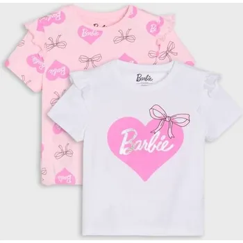 Dívčí tričko Sinsay - Sada 2 triček Barbie - bílá - 073GA-00X - 073GA-00X-122