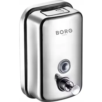 Dávkovač tekutého mýdla BORG ocelový 500 ml matná kartáčovaná ocel