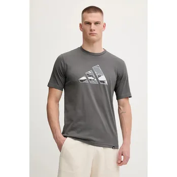 Bavlněné tričko adidas Camo Logo KA7130 šedá 90X, vel. L