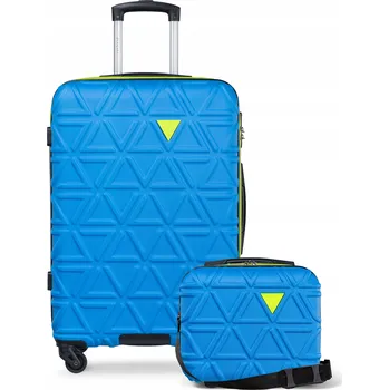 PUCCINI Sada cestovních KUFRŮ na 4 kolečkách Střední + Kufřík ABS 2v1