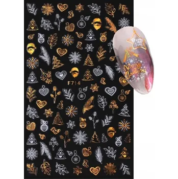 Samolepky na zdobení nehtů Monica's Nails E41, vícebarevné