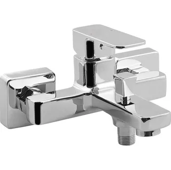 Vodovodní baterie BESTECO FACTOR Vanová Nástěnná Baterie Páková Chrom Keramická Kartuše 35 mm Rozteč 150 mm FC10-3101