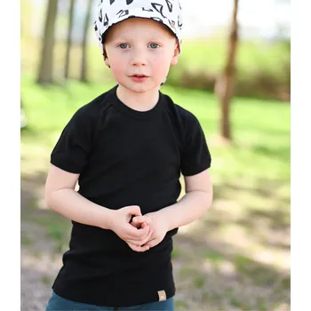 Little Things Černé modalové tričko s krátkým rukávem Velikost: 5-7 let