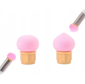 2 kusy houbičky do aplikátoru ombre razítko na nanášení prášků, růžové špičky