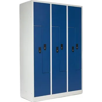 Svařovaná šatní skříň Manutan Expert Carl, dveře Z, 6 oddílů, cylindrický zámek + Prodloužená záruka na 10 let