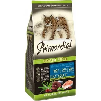 Krmivo pro kočku Primordial Cat Grain Free Adult Salmon & Tuna 6kg (Bezobilné krmivo pro dospělé kočky s lososem a tuňákem)