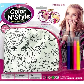 Penál Penál k vybarvování s motivem princezny, penál pro děti.