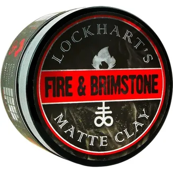Vlasová regenerace LOCKHART´S Matující hlína na vlasy LOCKHART'S Fire & Brimstone Matte clay 104,9 g