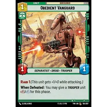 Karetní hra Obedient Vanguard 104/257 - Twilight of the Republic Typ karty: Standard
