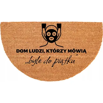 Rohožka PŮLKRUHOVÁ KOKOSOVÁ ROHOŽKA 40X70CM ODOLNÁ PROTIKLOUZAVÁ EKO