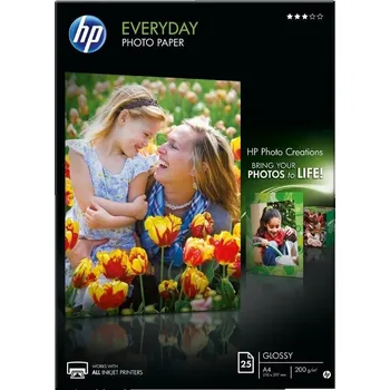 Fotopapír HP Everyday Glossy Photo Paper, 25 listů/A4/210 x 297 mm