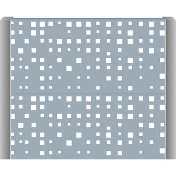 Plot Designový panel do betonových sloupků – 200x50 cm, pozink, vzor kostičky