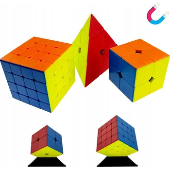Hlavolam MAGNETICKÁ KOSTKA MoYu SADA 2x2 4x4 Pyraminx