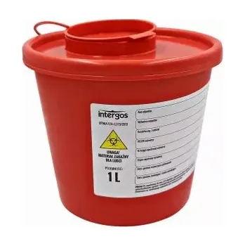 Odpadkový koš Nádoba na kontaminovaný odpad s otvorem 1 L (Nádoba na kontaminovaný odpad)