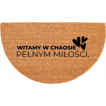 Rohožka EKOLOGICKÁ KOKOSOVÁ ROHOŽKA PŮLKRUHOVÁ 40X70CM S PROTISKLUZOVOU ÚPRAVOU - ODOLNÁ