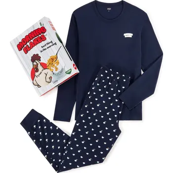Pánské oblečení Celio Dárkové balení pyžama Cornflakes 1154979 Tmavě modrá S