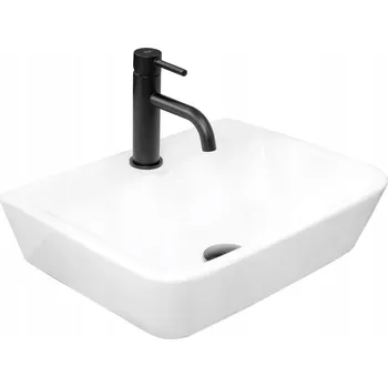 Keramické umyvadlo na desku Remi obdélníkové 36 x 45,5 x 12 cm bílé Rea