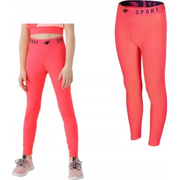 Dívčí kalhoty 4F dětské legíny dlouhé klasické polyester vícebarevné velikost 158