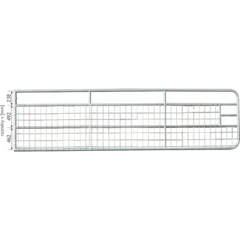 Pastvinová brána kovová 120 cm, délka 2m