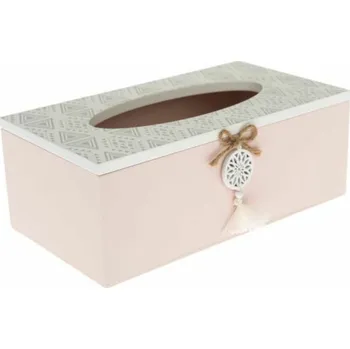 Dárková krabička Casa de Engel Home Dřevěná krabička na kapesníky, 2/24 Fialová UNI (2830588)