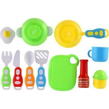 nádobí do dětské kuchyňky Teddies Sada nádobí plast