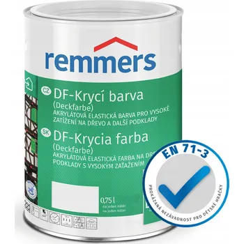 barva a nátěr na dřevo Remmers DECKFARBE krycí barva bazaltová RAL7012 0,75l