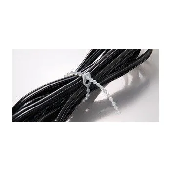 Stahovací páska Vázací pásky rozdělávací kuličkové, délka 500 mm, průměr 5,6mm, materiál: LDPE, červen