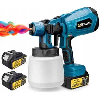 Stříkací pistole Stříkací pistole 1000ml Airbrush Home DIY Paint Tool 2x3,0Ah baterie