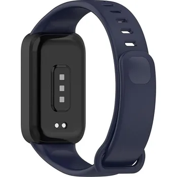 eses Silikonový řemínek s rámečkem pro Xiaomi Smart Band 9 Active - Modrý